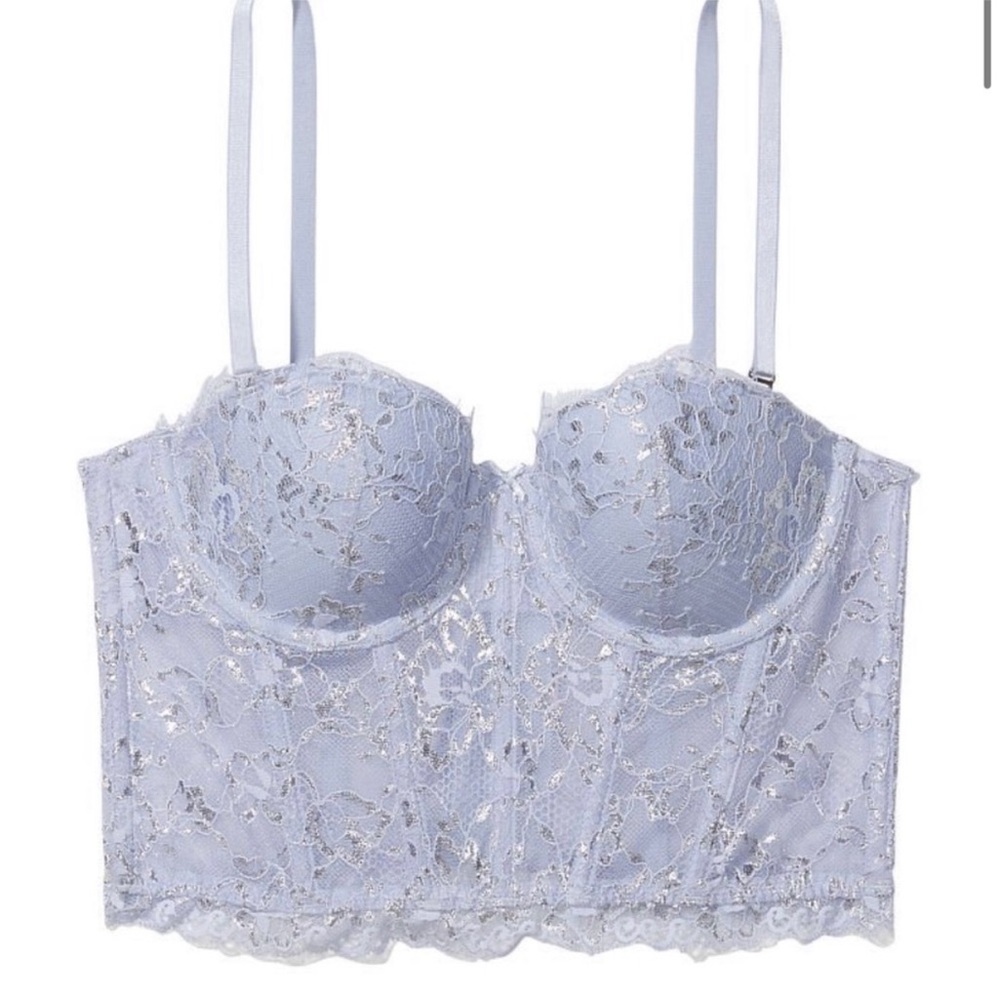 Elegant Lace Bustier in Light Purple